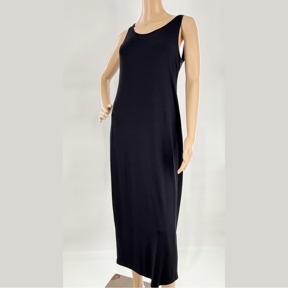 Eileen Fisher Black Sleeveless Midi Tank Dress Size S/P - Picture 2 of 10